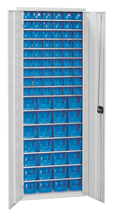 Schrank mit Flügeltüren und PVC-Behälter